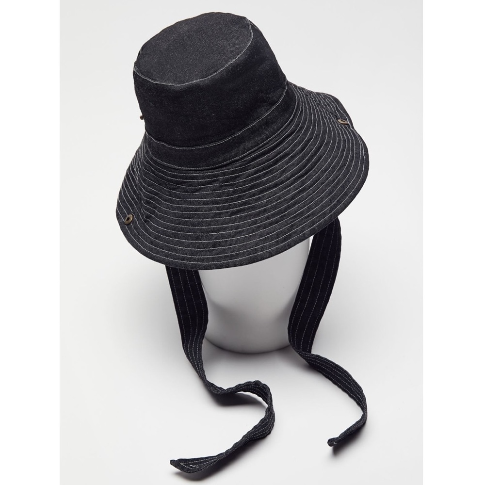 Canvas Bucket Hat with Ribbons